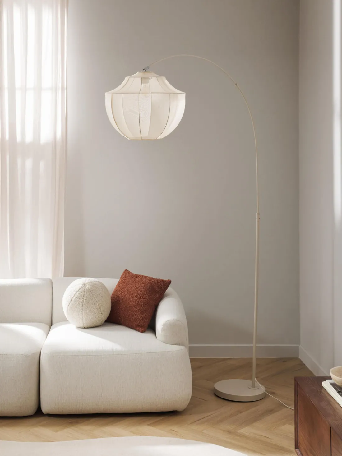 Lámpara arco de tejido malla Beau