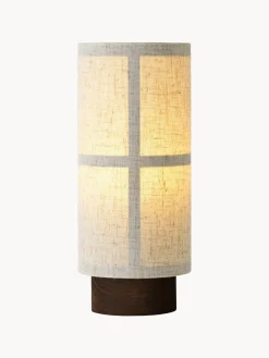 Lámpara de mesa artesanal de lino regulable Hashira, portátil