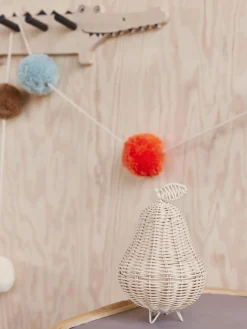 Lámpara de mesa artesanal de ratán Pear