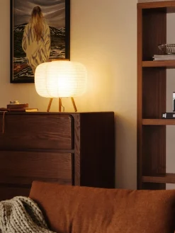 Lámpara de mesa de diseño de papel de arroz Misaki