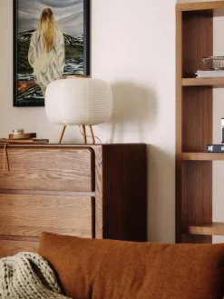 Lámpara de mesa de diseño de papel de arroz Misaki