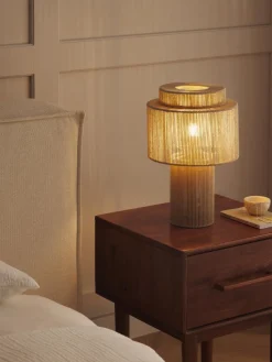 Lámpara de mesa de lino Lace