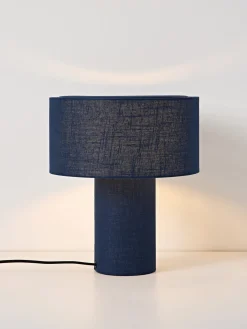 Lámpara de mesa de lino Ron