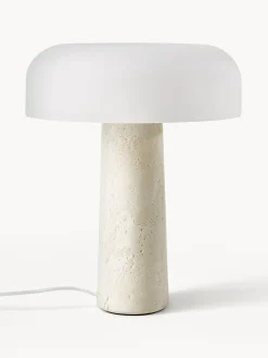 Lámpara de mesa de travertino Carla