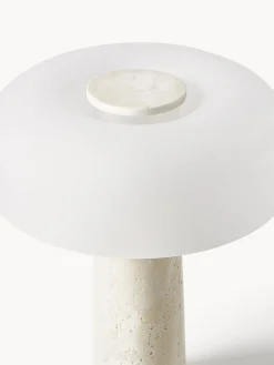Lámpara de mesa de travertino Carla
