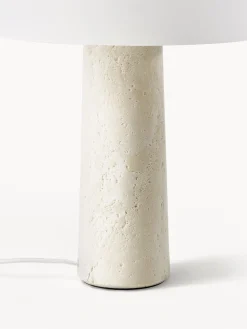 Lámpara de mesa de travertino Carla
