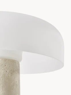 Lámpara de mesa de travertino Carla