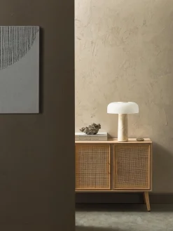 Lámpara de mesa de travertino Carla