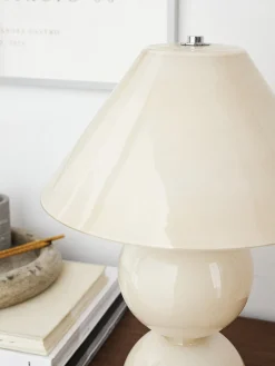 Lámpara de mesa de vidrio Danielle