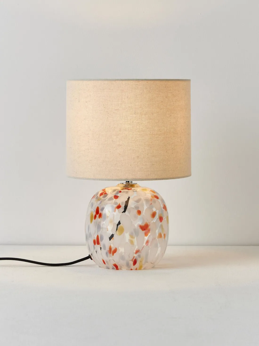 Lámpara de mesa de vidrio Bree