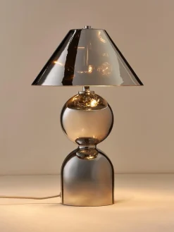 Lámpara de mesa de vidrio espejado Danielle