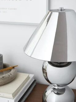 Lámpara de mesa de vidrio espejado Danielle