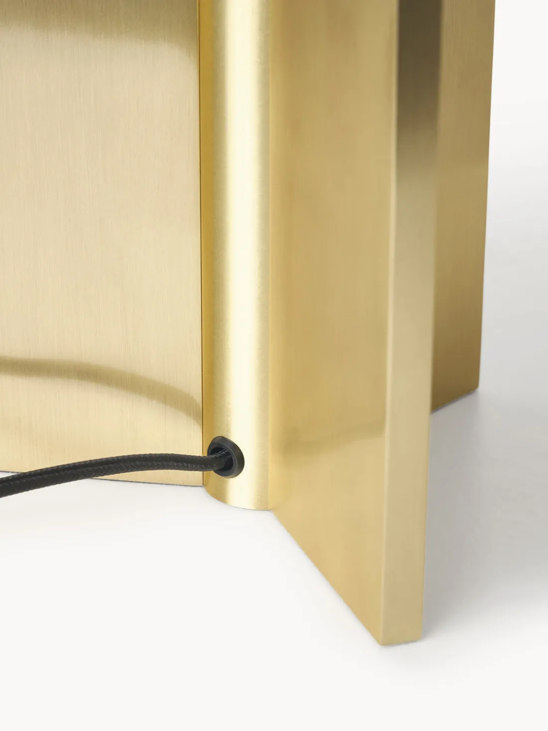 Lámpara de mesa de vidrio estriado Emmi