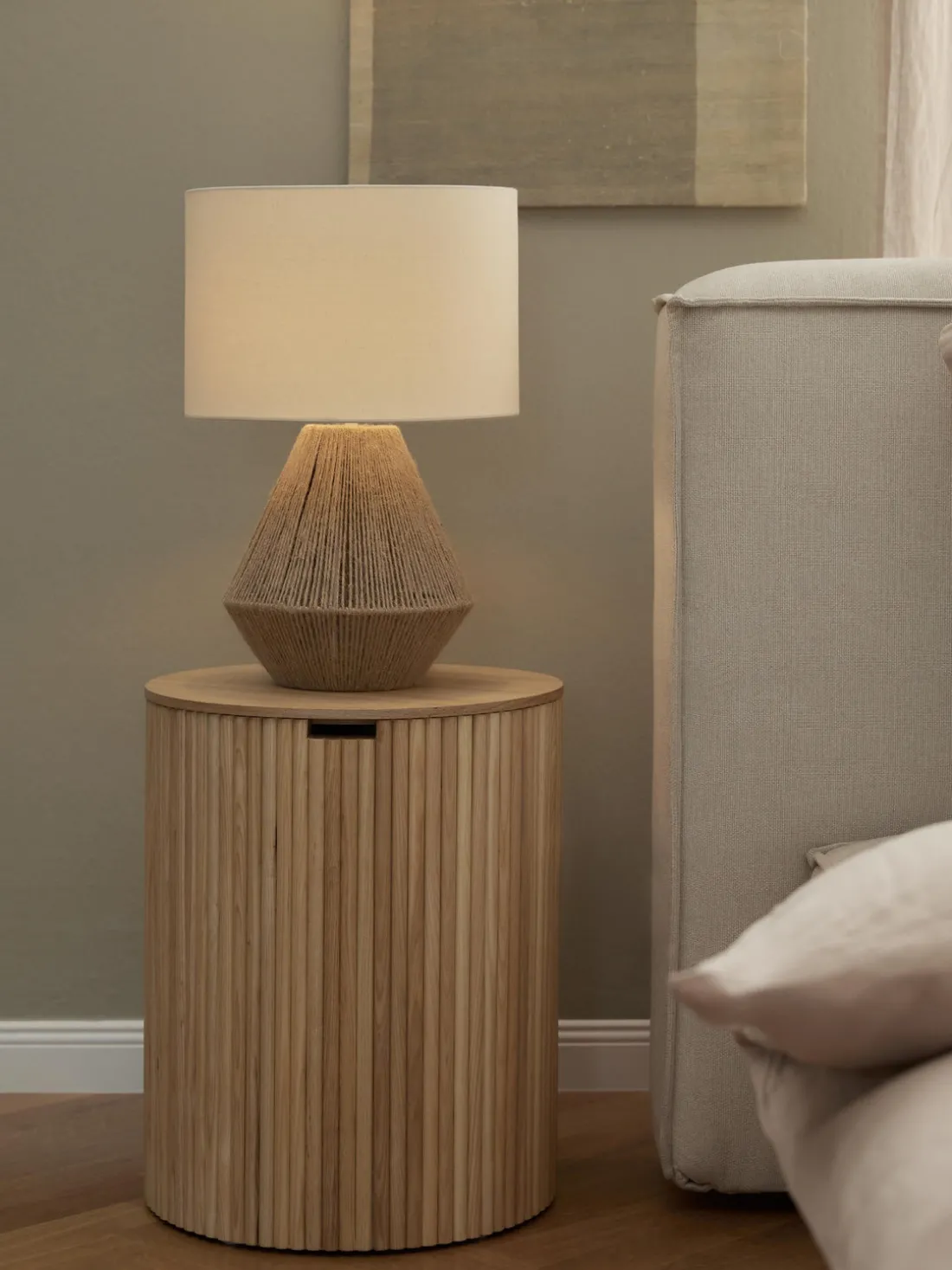 Lámpara de mesa de yute Cecillia