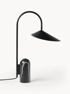 Lámpara de mesa grande ajustable con base de mármol Arum