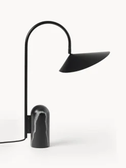 Lámpara de mesa grande ajustable con base de mármol Arum