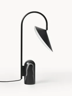 Lámpara de mesa grande ajustable con base de mármol Arum