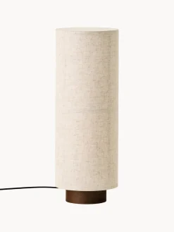 Lámpara de mesa grande artesanal de lino Hashira