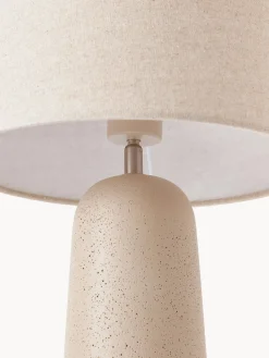 Lámpara de mesa grande con base de cemento Kaya