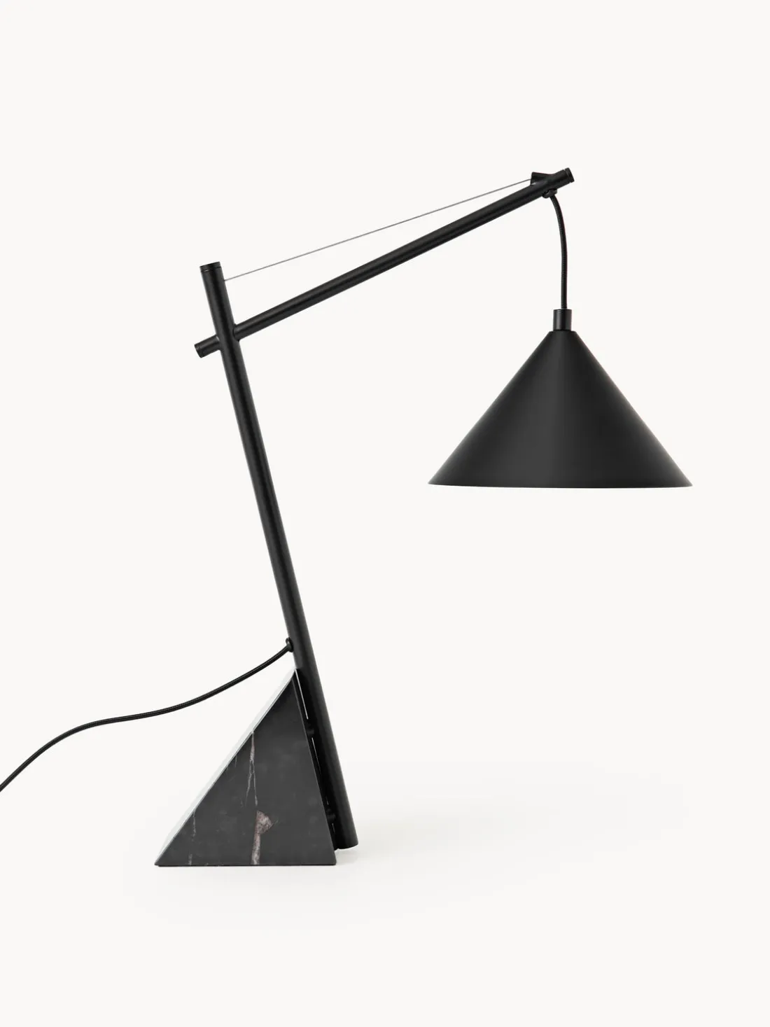 Lámpara de mesa grande con base de mármol Reyna