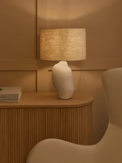 Lámpara de mesa grande de cerámica Colett