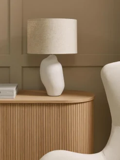 Lámpara de mesa grande de cerámica Colett