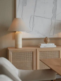 Lámpara de mesa grande de mármol Gia