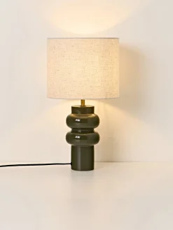 Lámpara de mesa grande de cerámica Christine