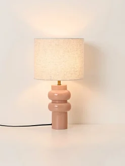 Lámpara de mesa grande de cerámica Christine