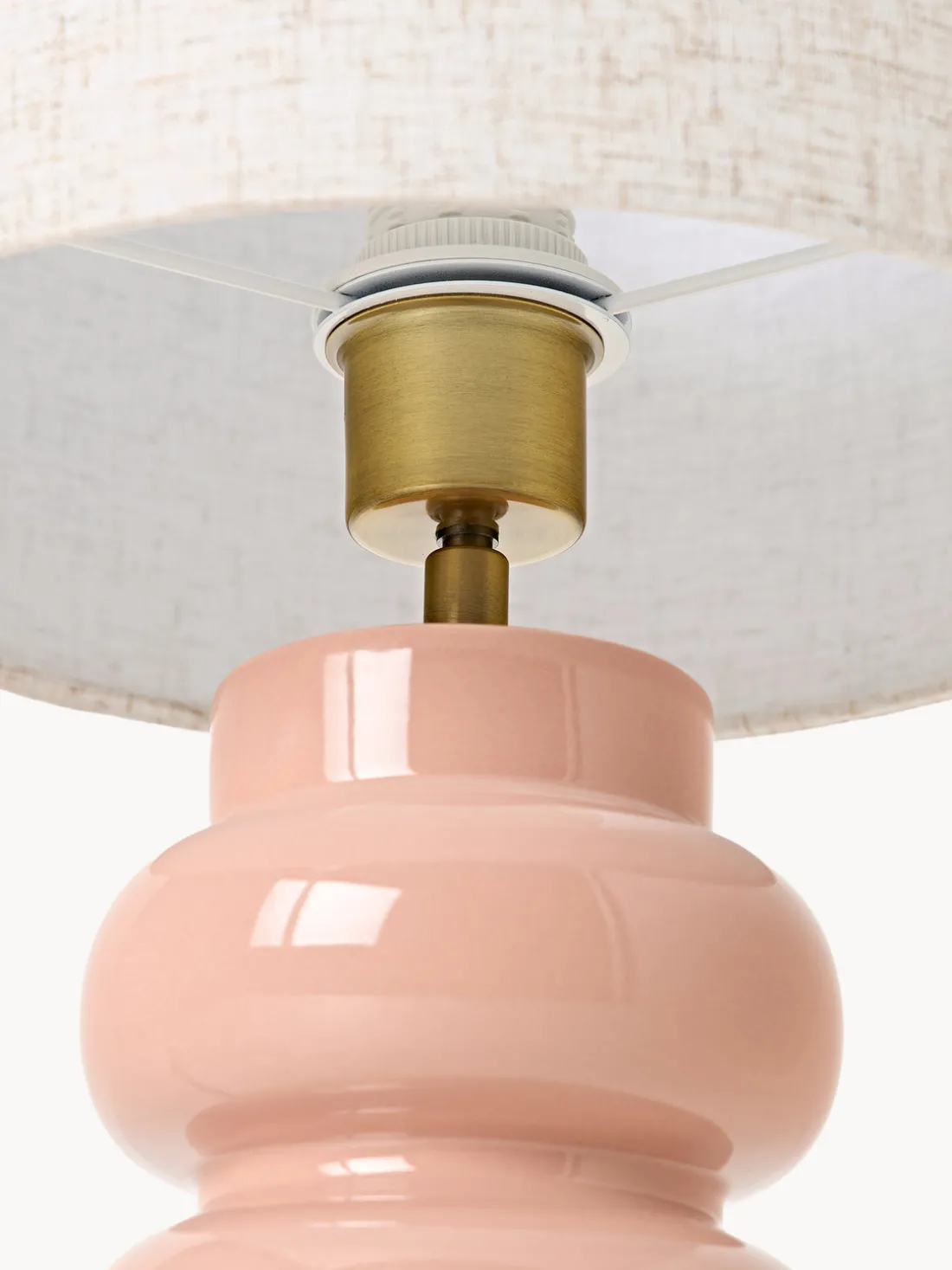 Lámpara de mesa grande de cerámica Christine