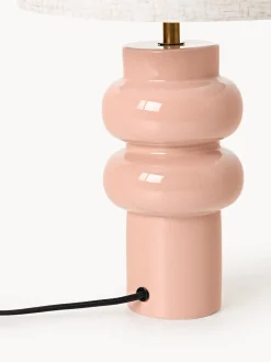 Lámpara de mesa grande de cerámica Christine