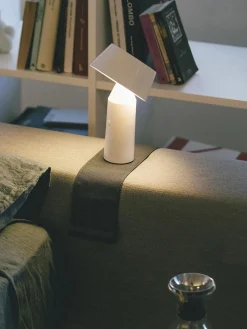 Lámpara de mesa LED Bicoca, con pantalla ajustable regulable, pórtatil