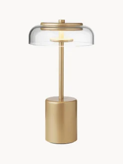 Lámpara de mesa LED pequeña regulable Blossi, portátil