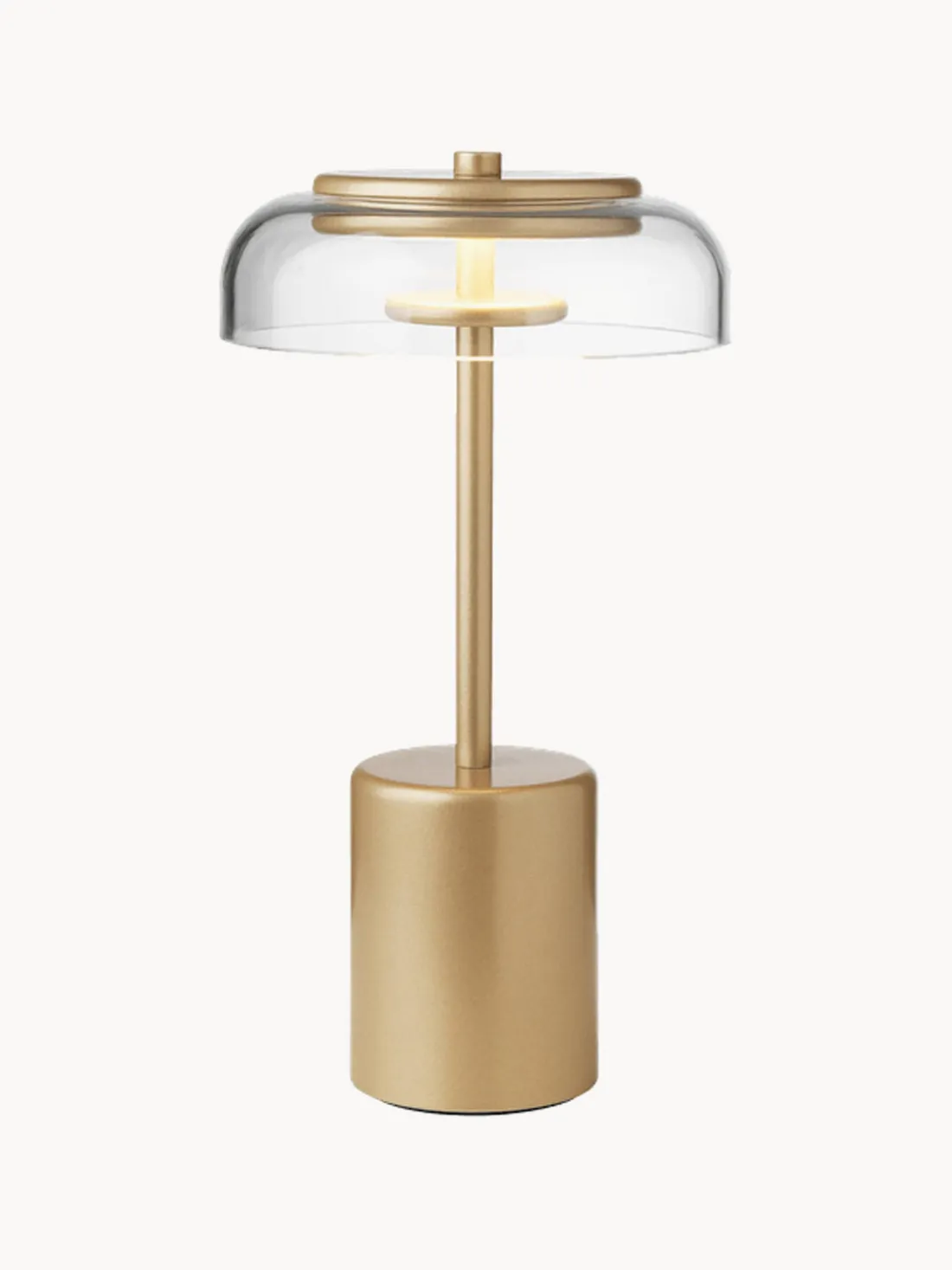 Lámpara de mesa LED pequeña regulable Blossi, portátil