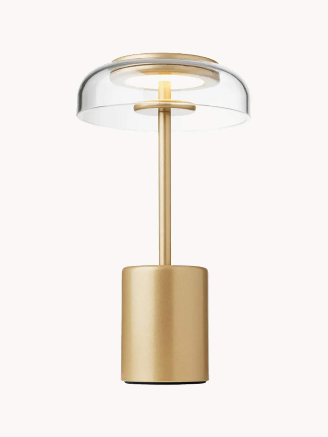 Lámpara de mesa LED pequeña regulable Blossi, portátil