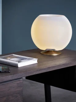 Lámpara de mesa LED regulable Sphere, con altavoz Bluetooth y enfriador de botellas