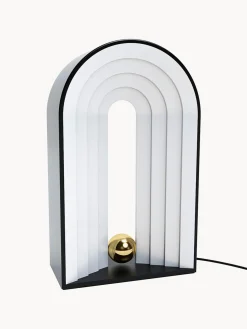 Lámpara de mesa LED regulable con disco difusor Castellum