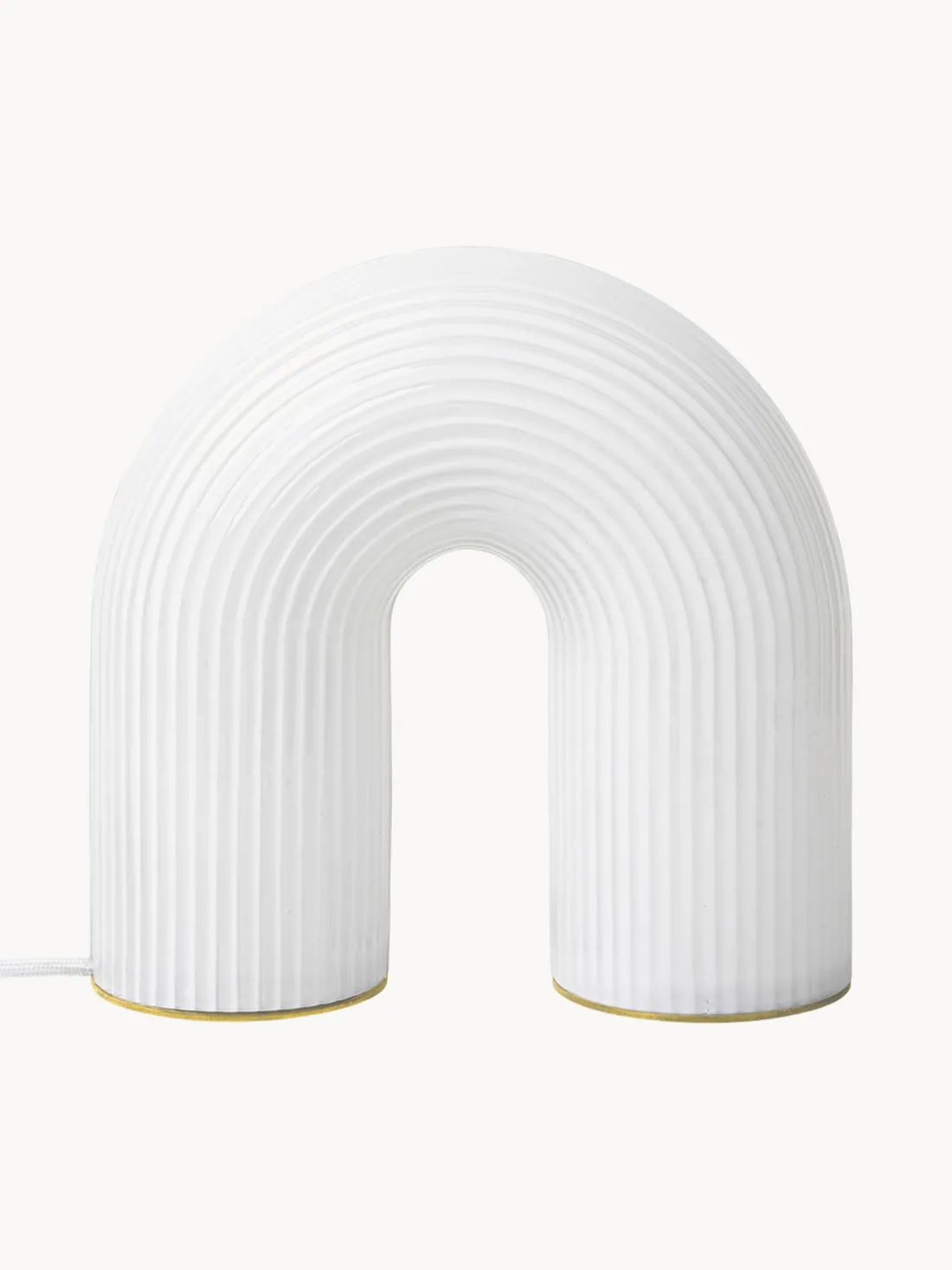 Lámpara de mesa LED regulable con estructura estriada Vuelta, tamaños diferentes