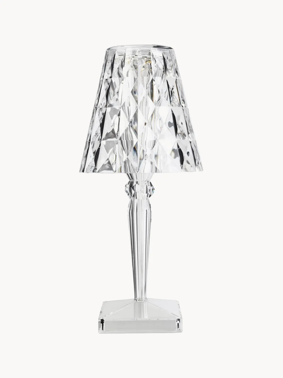 Lámpara de mesa LED regulable Big Battery, Al 37 cm