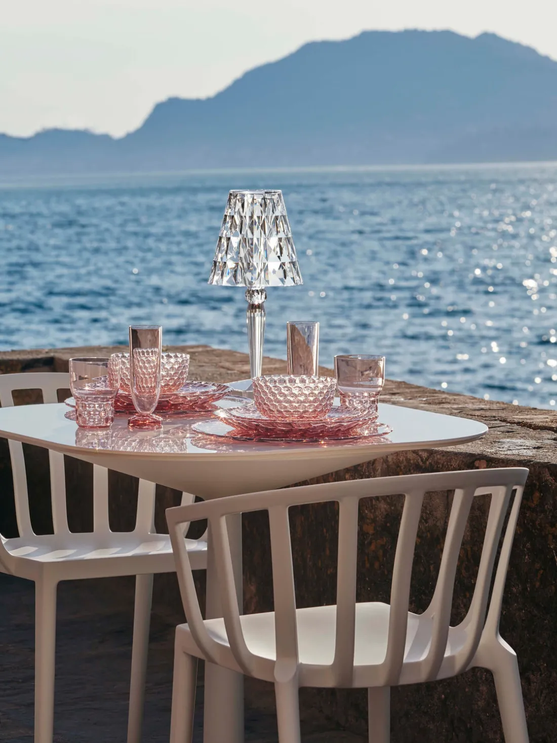 Lámpara de mesa LED regulable Big Battery, Al 37 cm