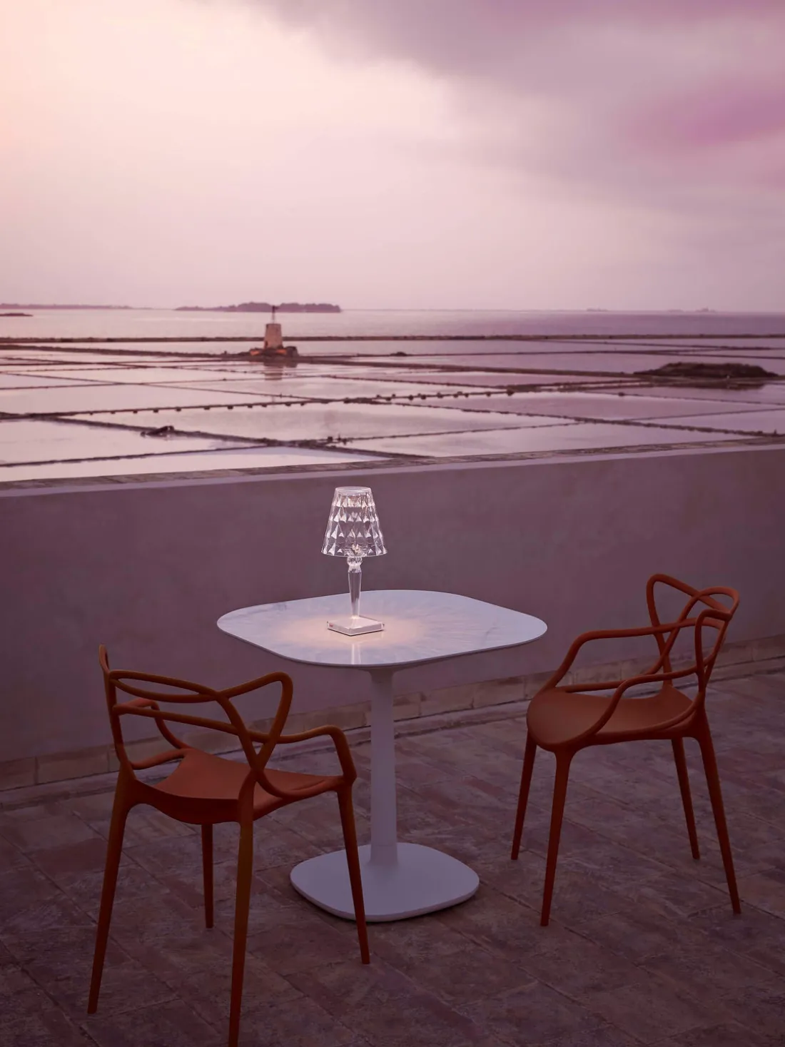 Lámpara de mesa LED regulable Big Battery, Al 37 cm