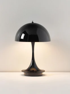 Lámpara de mesa LED regulable Panthella de diseño Verner Panton, 24 cm, portátil