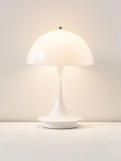 Lámpara de mesa LED regulable Panthella de diseño Verner Panton, 24 cm, portátil