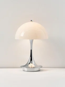 Lámpara de mesa LED regulable Panthella de diseño Verner Panton, 24 cm, portátil