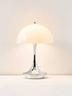 Lámpara de mesa LED regulable Panthella de diseño Verner Panton, 24 cm, portátil