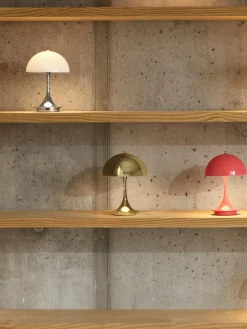 Lámpara de mesa LED regulable Panthella de diseño Verner Panton, 24 cm, portátil