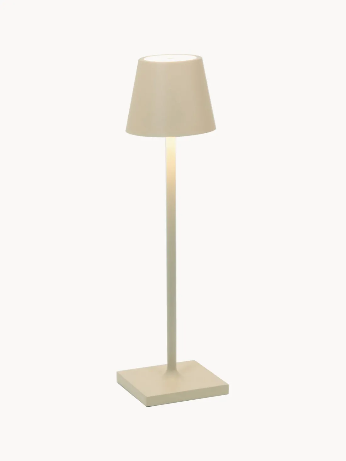 Lámpara de mesa LED regulable Poldina, portátil