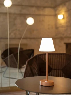 Lámpara de mesa para exterior LED regulable táctil Lola, portátil