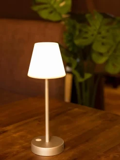 Lámpara de mesa para exterior LED regulable táctil Lola, portátil
