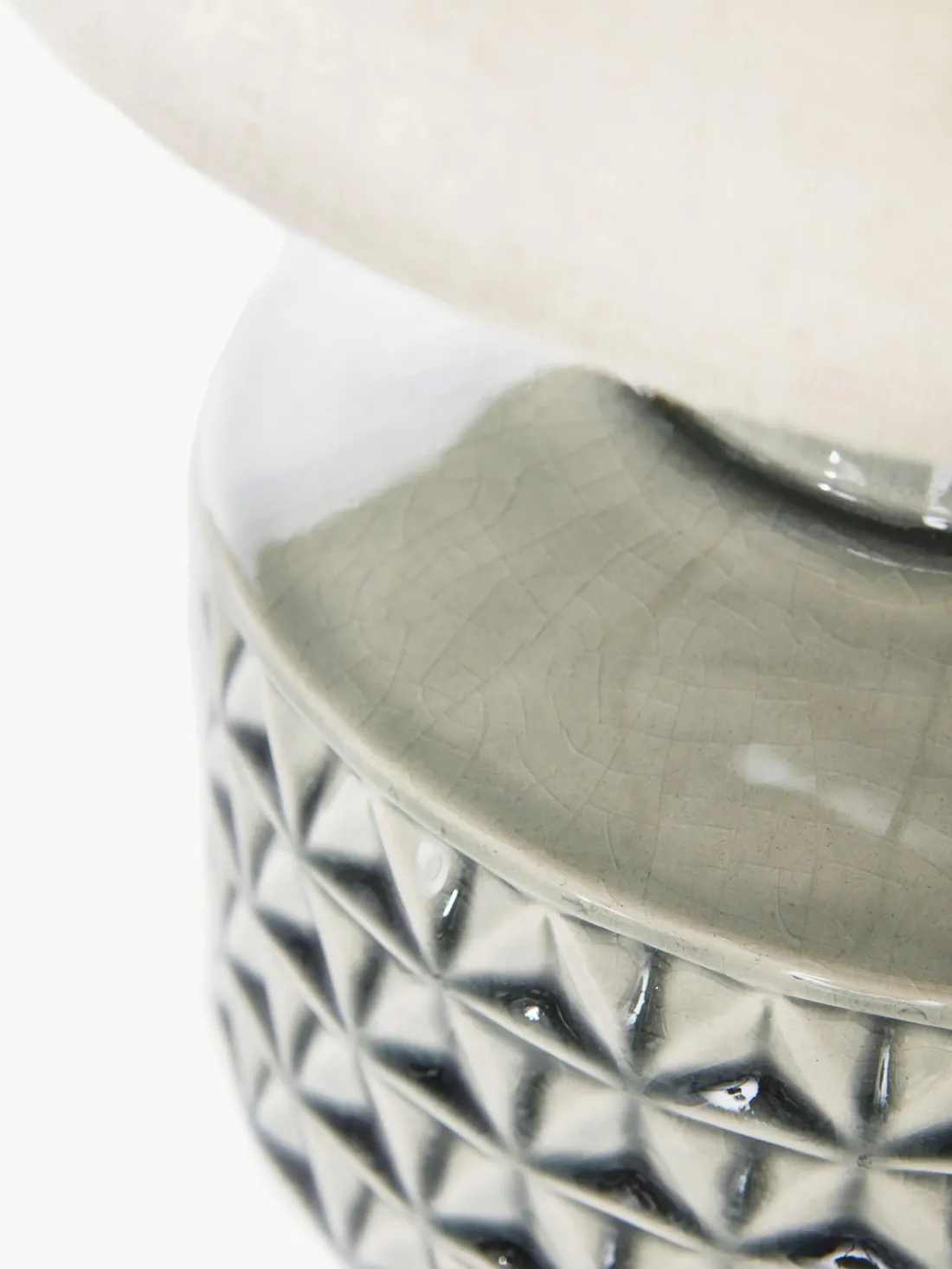 Lámpara de mesa pequeña de cerámica Monica